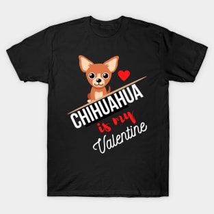 Chihuahua Dog Is My Valentine - Gifts For Chihuahua Dog Lovers T-Shirt